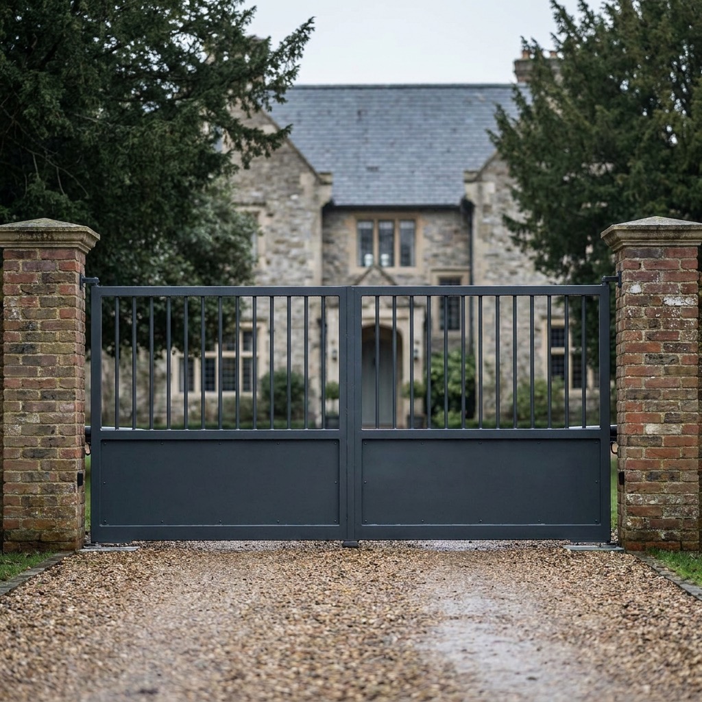 Electric gate installation at a Hertfordshire property